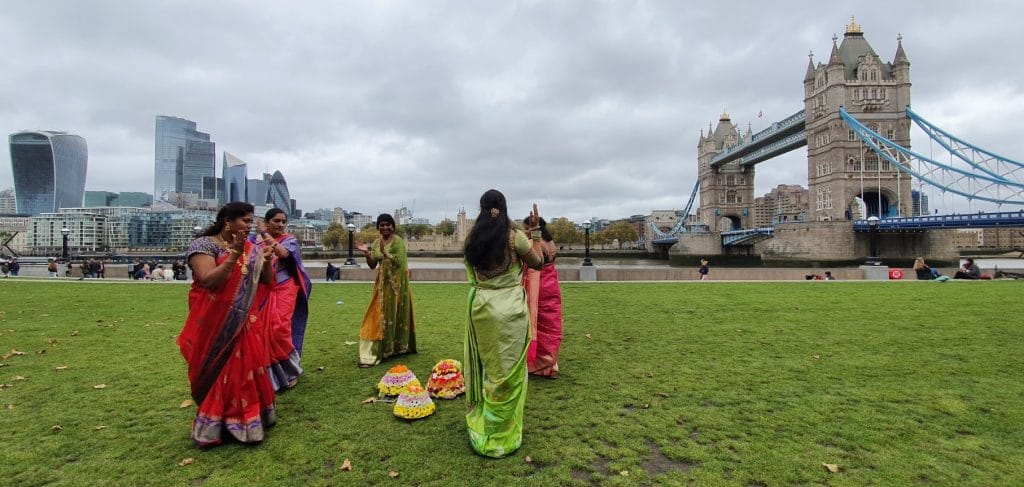 Bathukamma celebrations at London Tower Bridge